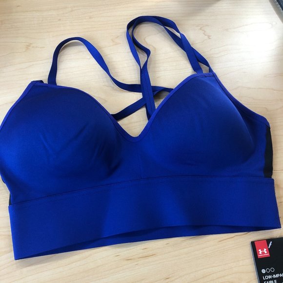 blue under armour sports bra